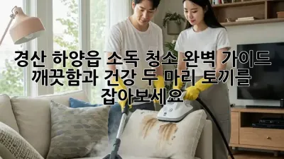 경산 하양읍 소독 청소 완벽 가이드: 깨끗함과 건강, 두 마리 토끼를 잡아보세요!